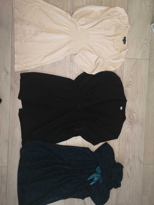 Zestaw tunika sweter golf ciąża do karmienia S