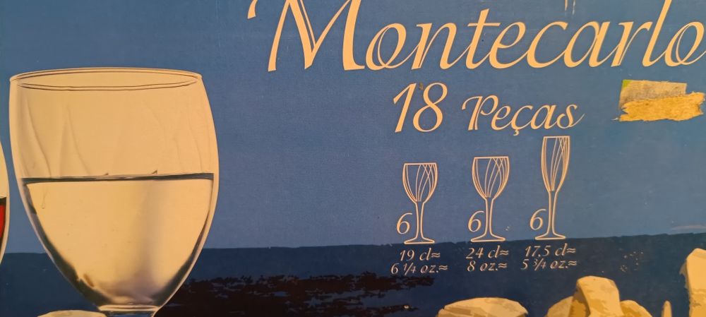 18 copos luminarc Montecarlo nunca usados