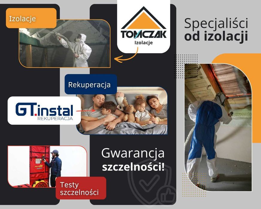 Piana PUR Wełna Celuloza Ocieplenie Domu Poddasza Stropu Ściany Hali