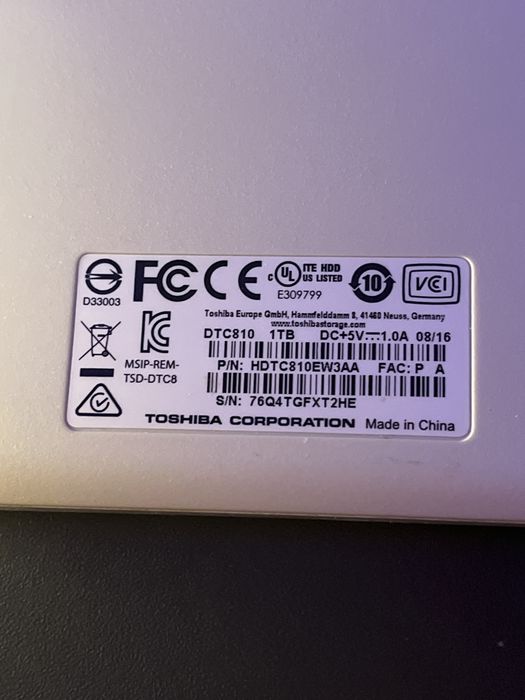Disco Externo HDD Toshiba 1TB