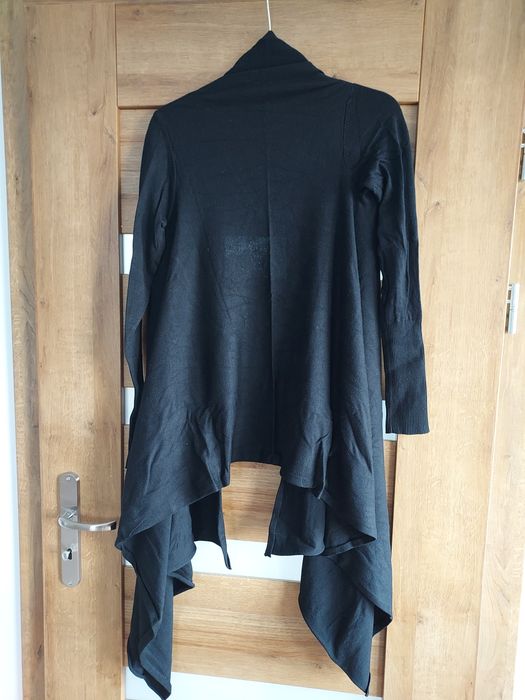 Czarny elegancki kardigan, sweter ciążowy