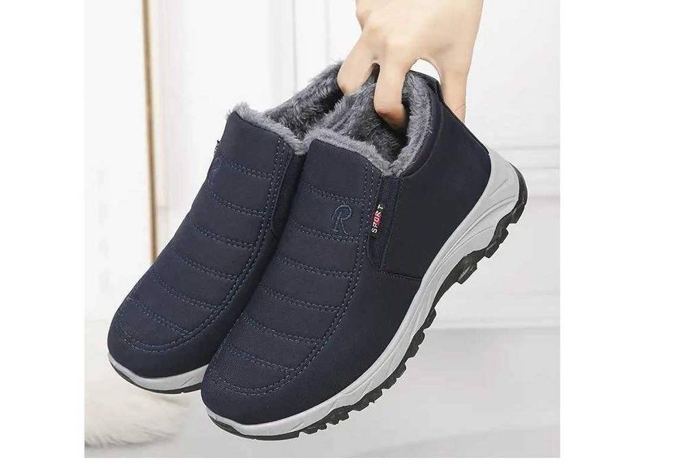 męskie Ocieplane buty zimowe nowe niebieskie/43