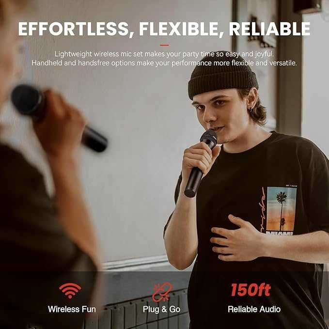 Phenyx Pro PTV-2000 Bezprzewodowy system mikrofonowy, 4-kanały, VHF