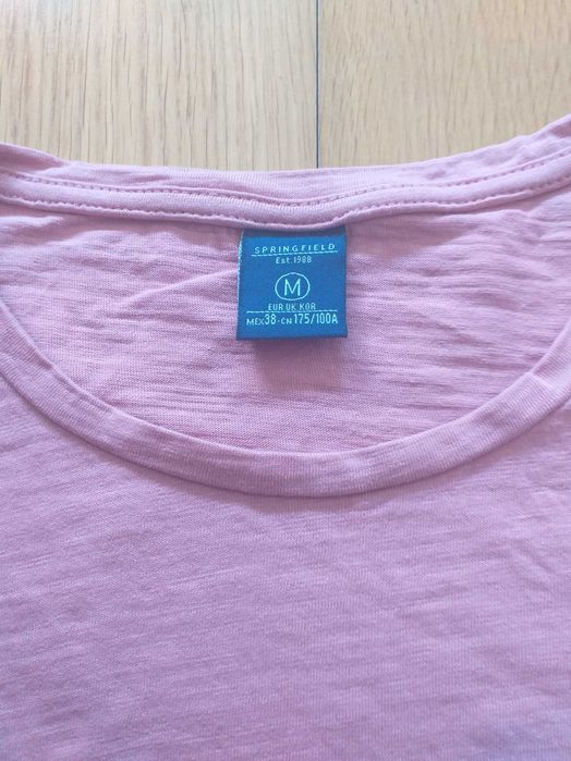 T-shirt Springfield rosa original, tamanho M e sweat Springfield