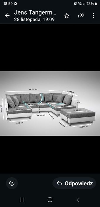 Piękny narożnik skórzany