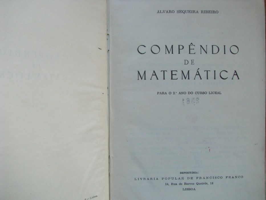 Álvaro Sequeira Ribeiro - Compêndio de Matemática