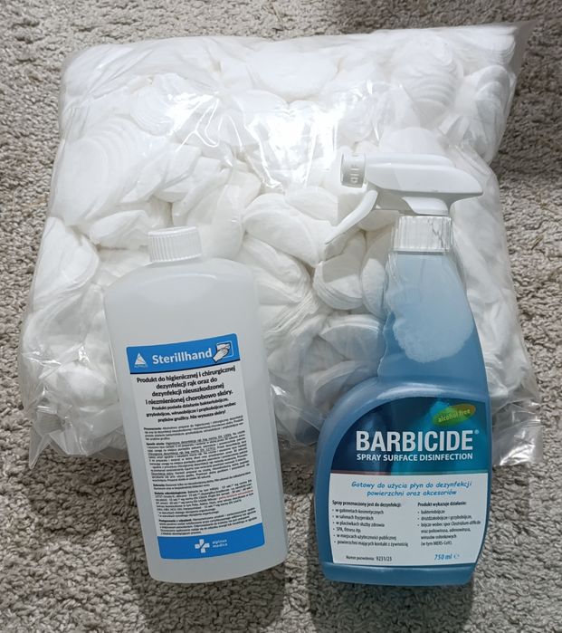 Zestaw płyny do dezynfekcji/ waciki