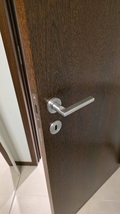 Porta corta fogo revestimento a sucupira