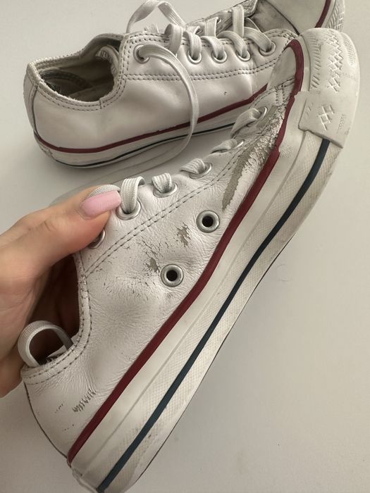 Converse Chuck Taylor All Star – skórzane trampki unisex białe