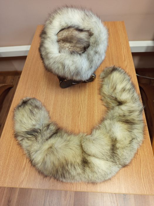 Czapka i kołnierz z lisa