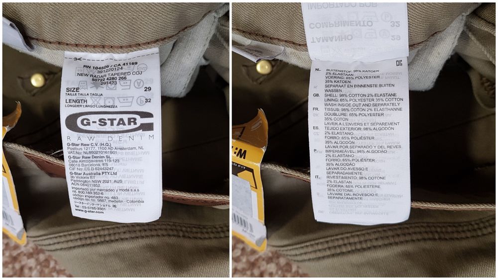 G-Star Raw New Radar Tapered Coj джинси оригінал W29 L32 нові