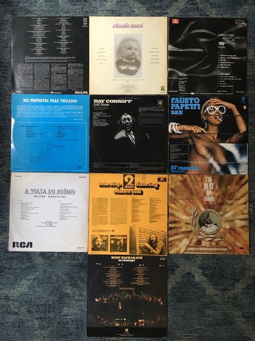Vários discos de vinil