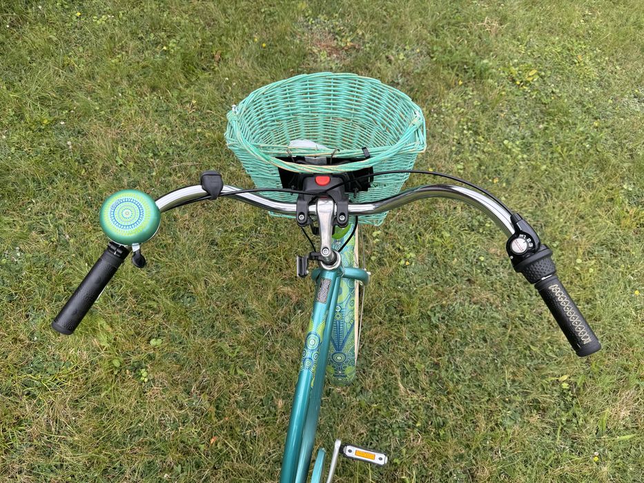Electra rower miejski zielony koszyk dzwonek dynamo