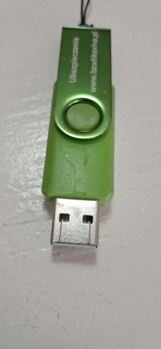 Pendrive 2 GB USB Zielony Obrotowy Twister + Smycz
