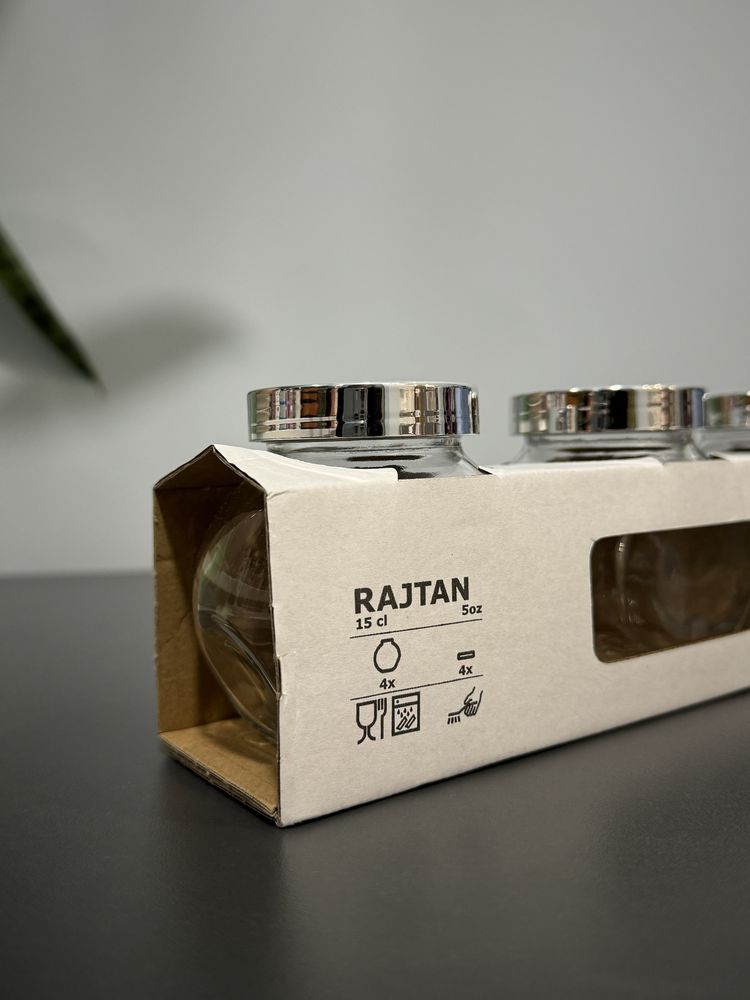 Набор банок для специй IKEA RAJTAN (ИКЕА РАЙТАН). 4 предмета: 215 грн ...