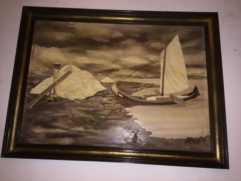 quadro antigo sobre o mar