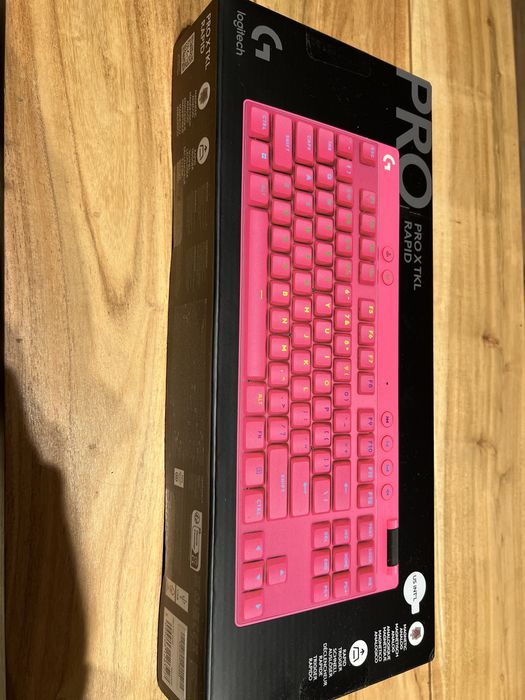 Klawiatura logitech pro x tkl rapid różowa