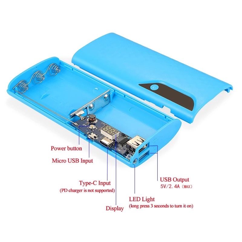Кейс - powerbank під акумулятори 18650. На 5 акумуляторів.: 230 грн ...