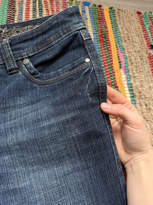 Джинсы средняя талия 34 36 синие клеш прямые flared bootcut 2000s 90s