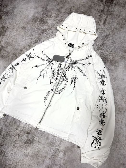 Худі кофта Thug Club hoodie white balenciaga archive opium зіпка M-L