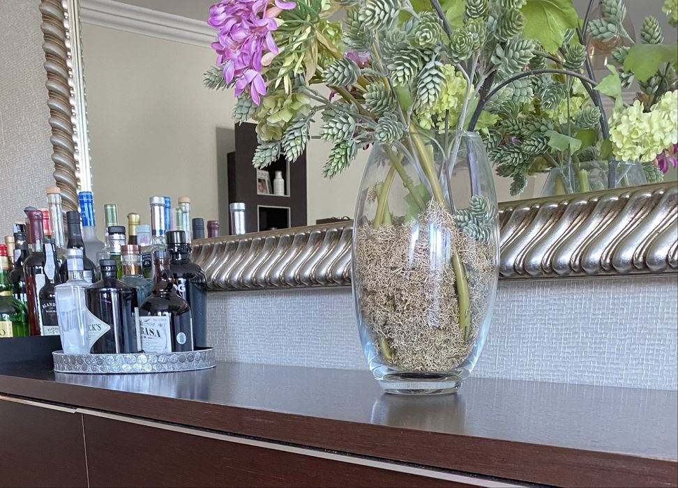 Espelho com folha dourada