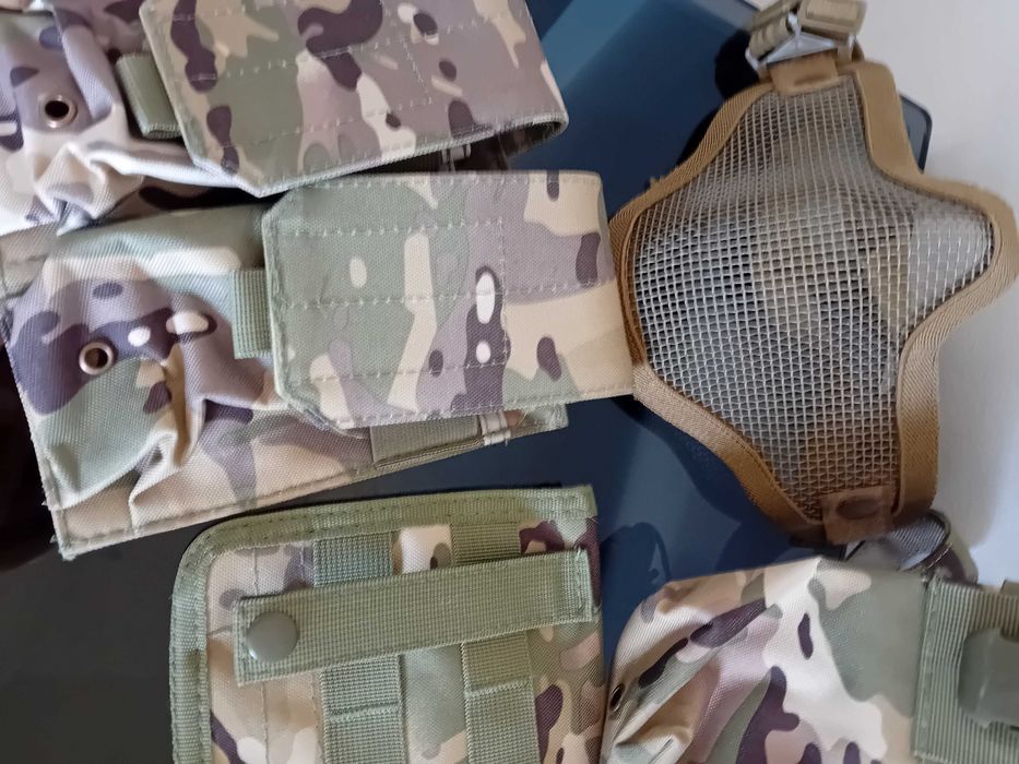 Accesorios para o chaleco e máscara  airsoft