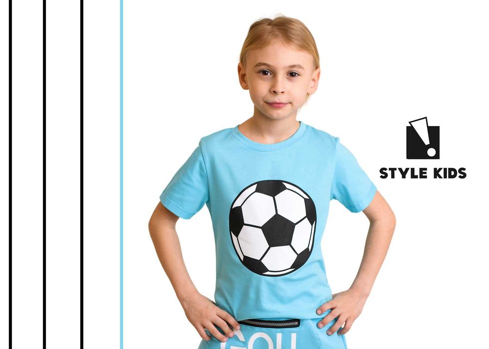 T-shirt Piłka Style Kids (K: Turkusowy; R 104