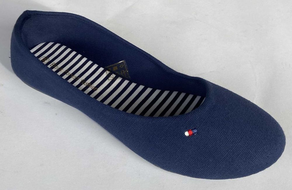 Granatowe materiałowe baleriny rozm.37 (T140)