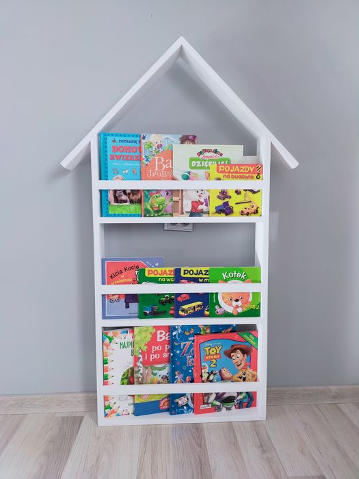 półka regał na książki dla dzieci kolor biały