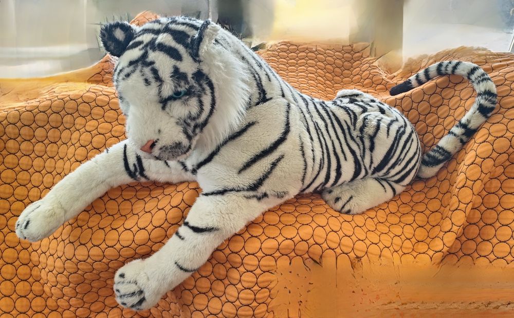 Peluche Tigre Branco grande