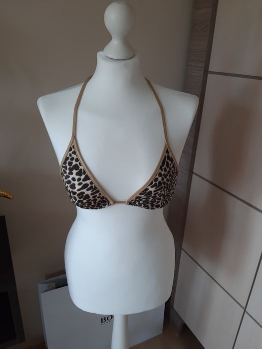 Kostium kąpielowy Calzedonia cobey bikini góra panterka złote troczki