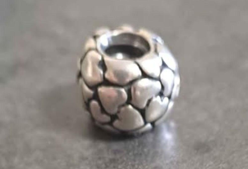 Conta Pandora Corações em Prata, 926, Nova
