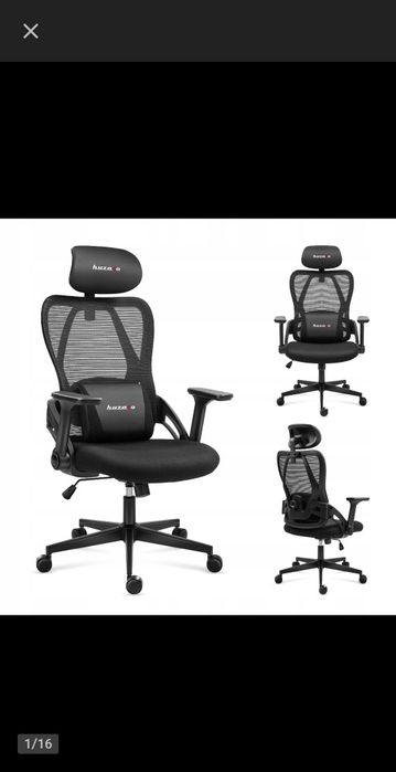 NOWY Fotel gamingowy  HUZARO COMBAT 2,7 czarny do komputera