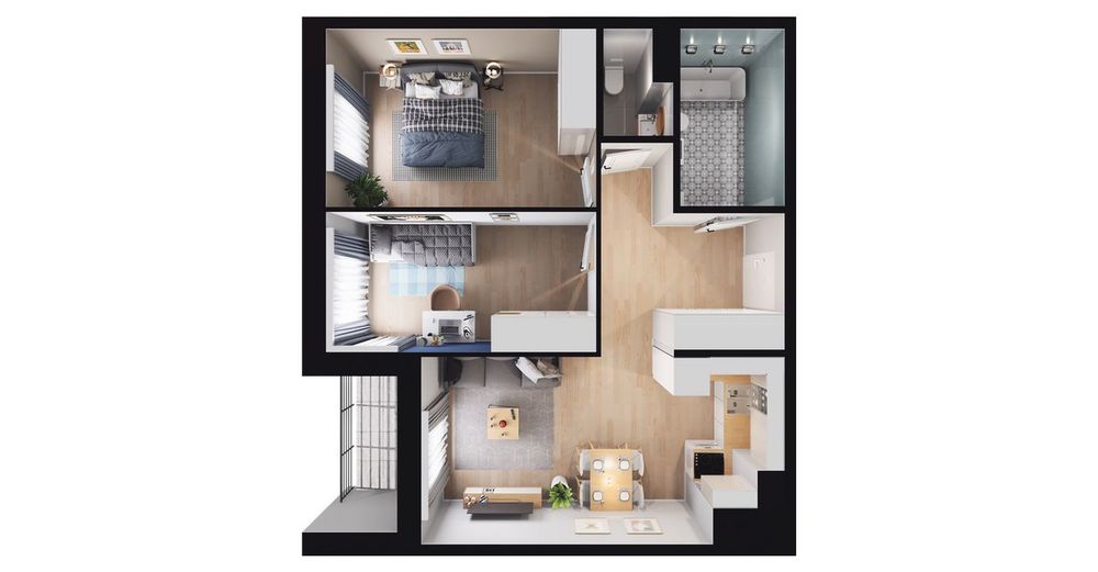 3-pokojowe mieszkanie 57m2 + loggia Bez Prowizji