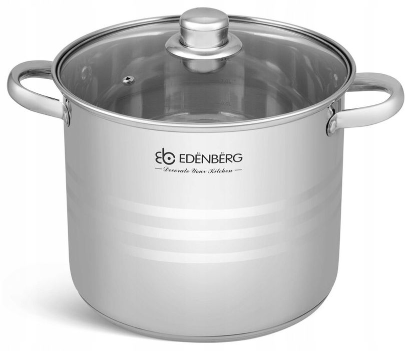 garnek stalowy wewnątrz miarka indukcja śr.24cm. / 9l edenberg