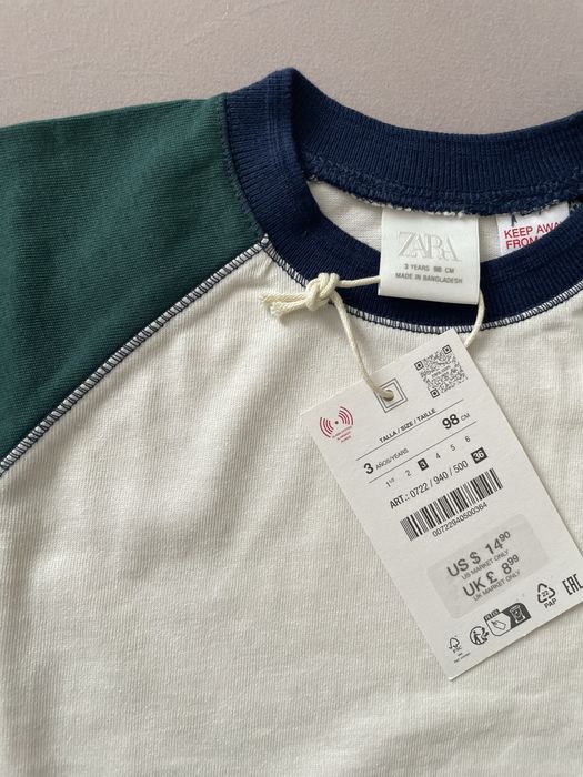 Дитячий реглан лонгслів кофта ZARA 98 розмір