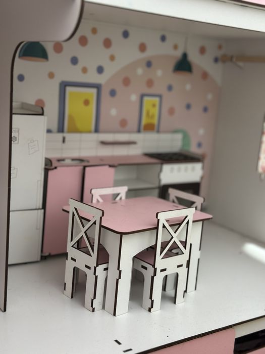 Ляльковий будинок NestWood для барбі + меблі