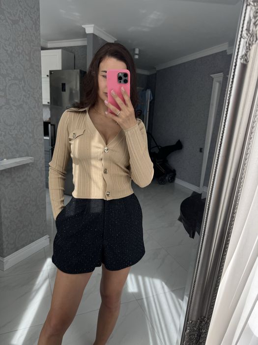 Красивий бежевий кардиган Сандро/ Sandro