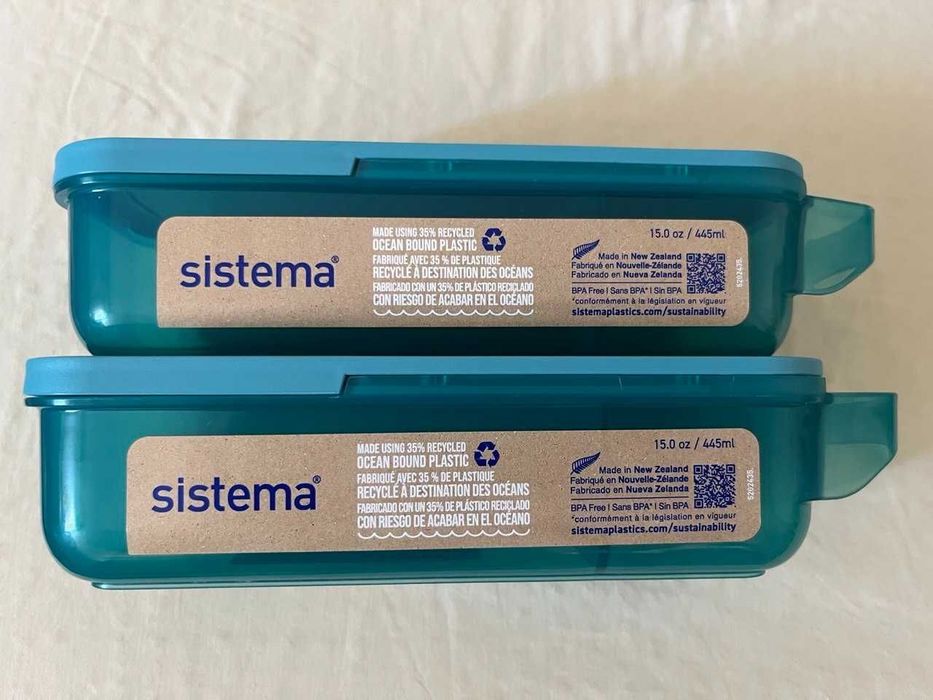 2 caixas Sistema Slide and Snack 445 ml – novas, azul