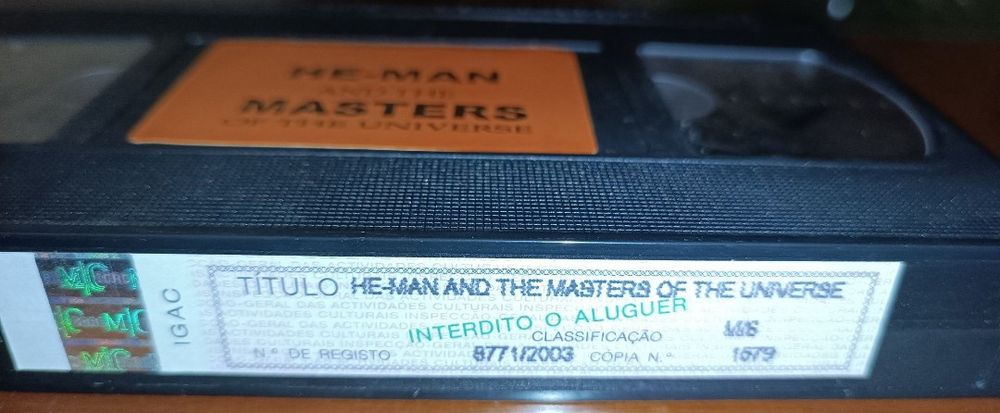 Antiga cassete VHS he man masters of the universe