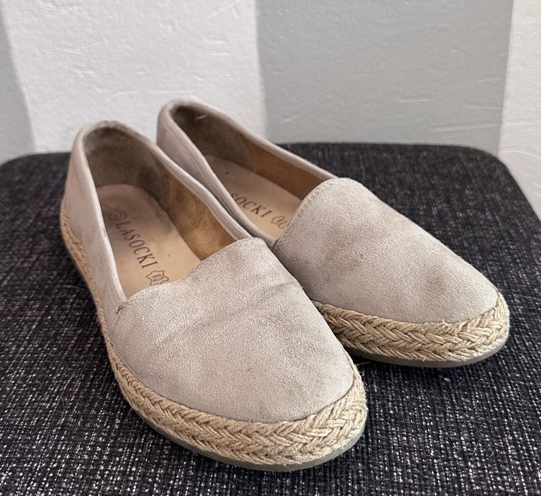 Espadryle baleriny mokasyny lasocki zamszowe 37