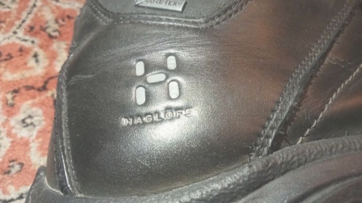 Kozaki Haglofs, Gore-Tex, buty trekkingowe, męskie 38,5,  czarne, skó