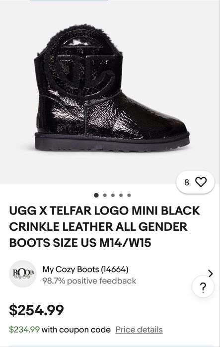 Черевики Ugg telfar logo min 42/41,46/45