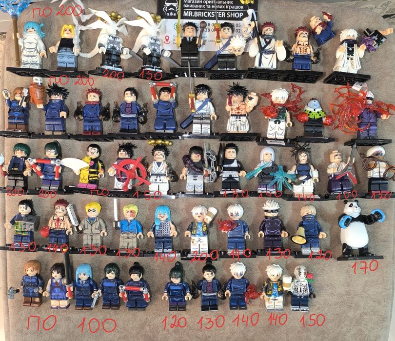 Аниме фигурки Лего Lego ФНАФ Клинок Ван Пис Наруто Марио Соник Линк