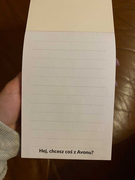 Notes AVON  kolor różowym w linie