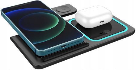 Ładowarka stacja ładująca iPhone Apple Watch i AirPods - 3 w 1. BIAŁA