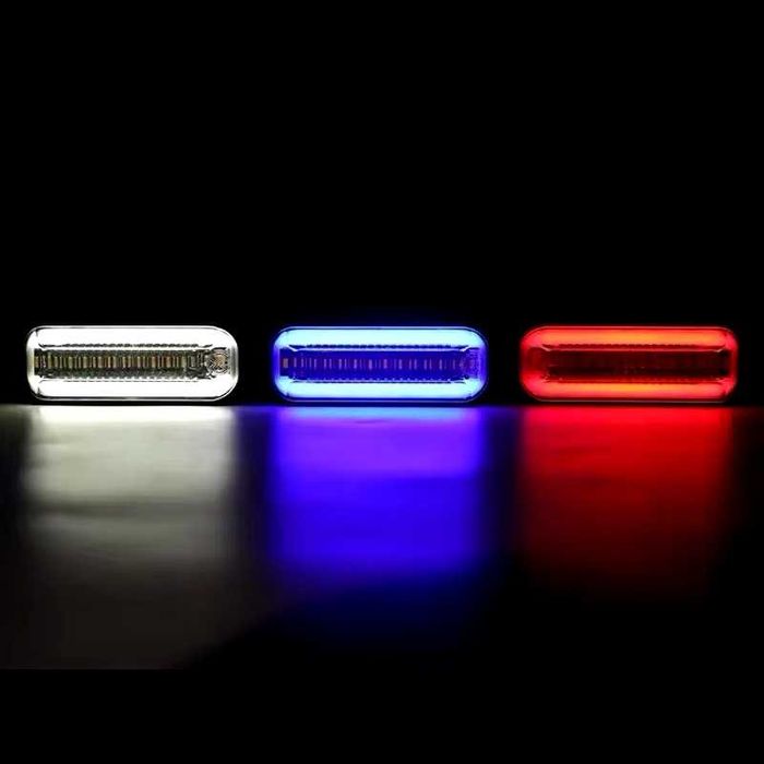 Par piscas dinâmicos LED com luz de presença oval