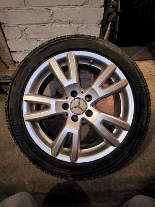 Oryginalne felgi Mercedes 17" 5x112 8.5Jx17 ET34 A2034015202 | opony letnie Kormoran 245/45/17 | komplet