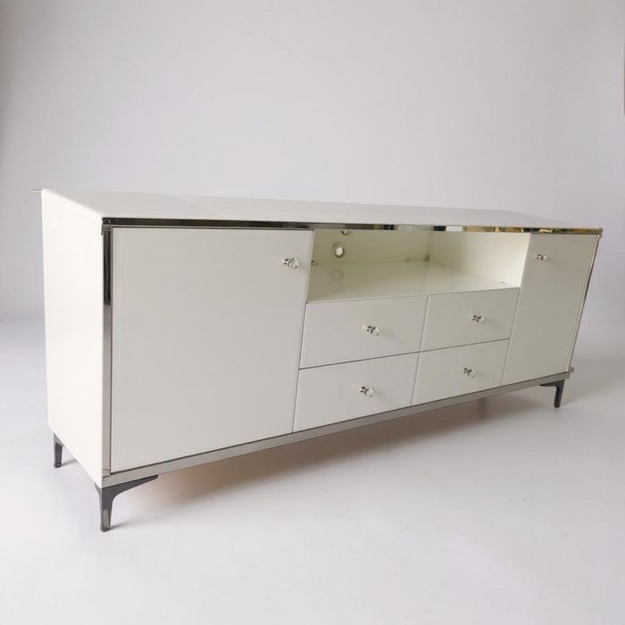 Komoda biala, lustro, lustrzana, glamour, ludwik chrom, Okazja!!!