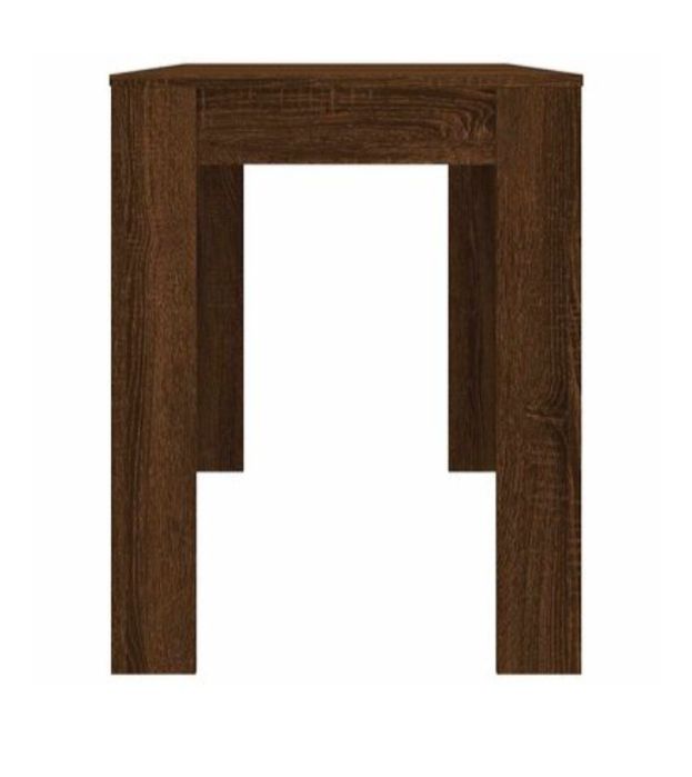 Mesa jantar 120x60x76 cm derivados de madeira carvalho castanho